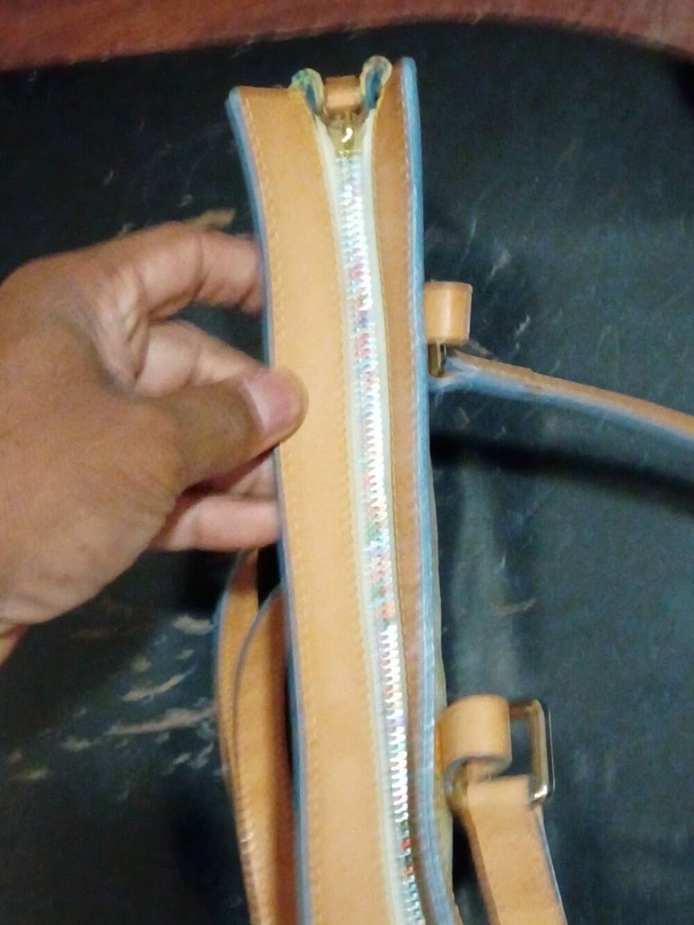 DOONEY & BOURKE Buckle Satchel IT BAG Handbag SIGNATURE RAINBOW MONOGRAM Purse - Picture 12 of 13